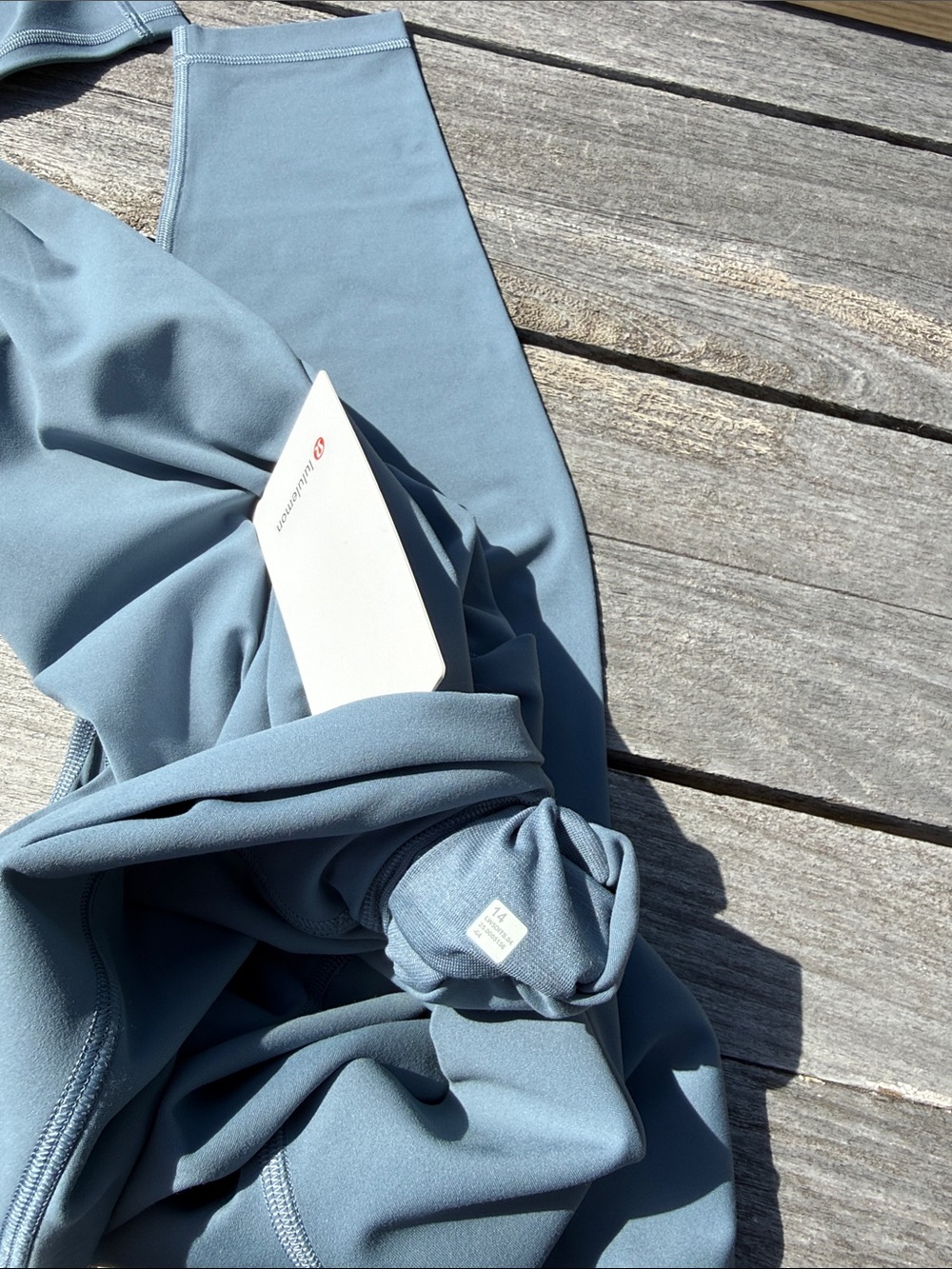 Lululemon BUNDLE Align HR 28" Leggings Steel Blue SIZE 14 Scrunchie NWT 💙 - Picture 5 of 5